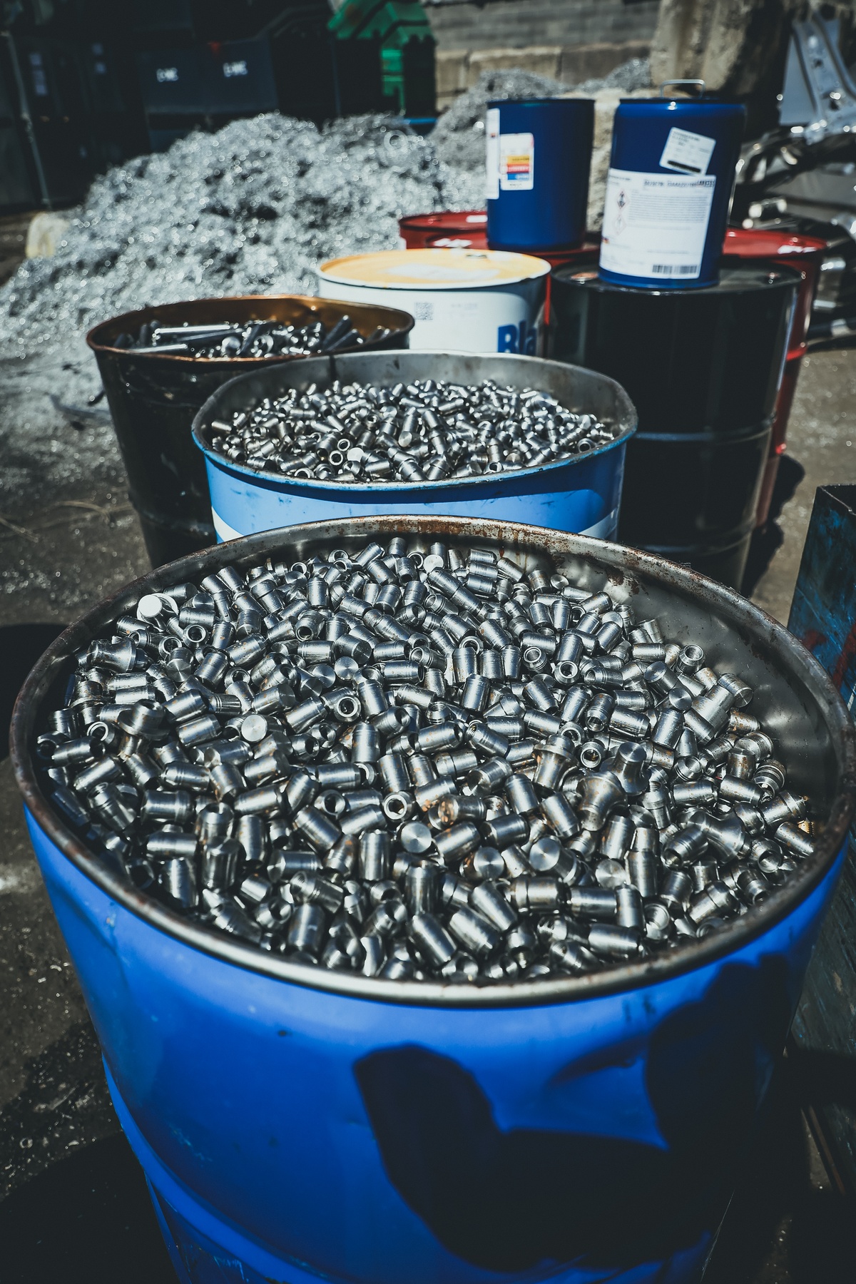 Organized scrap inside Metalico container